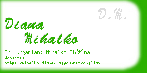 diana mihalko business card